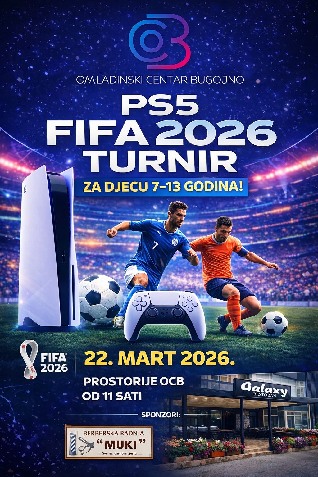 PS5 FIFA 2026 turnir za djecu u Bugojnu