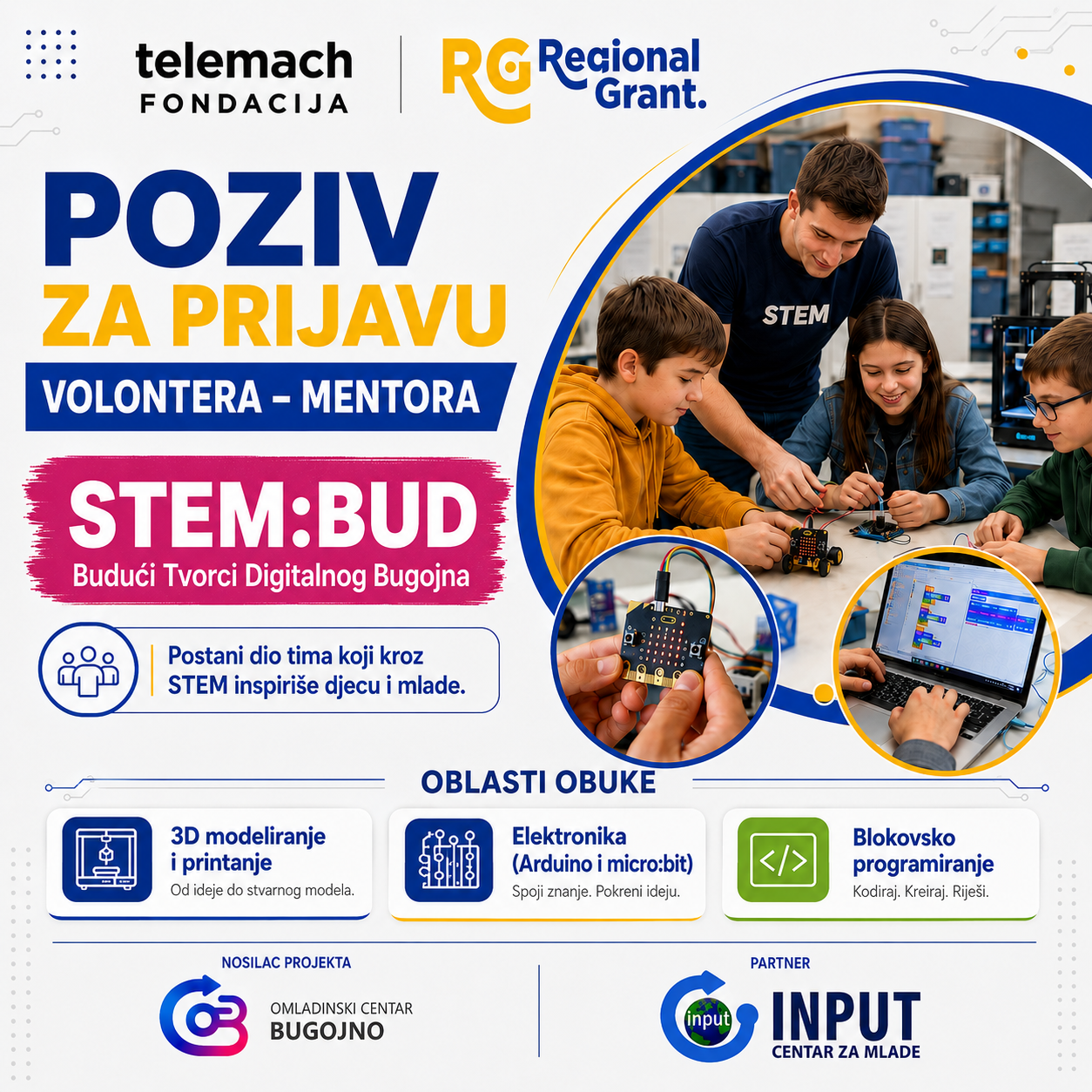BUGOJNO DOBIJA NOVU STEM PRIČU: Pokrenut projekat „STEM – Budući Tvorci Digitalnog Bugojna“